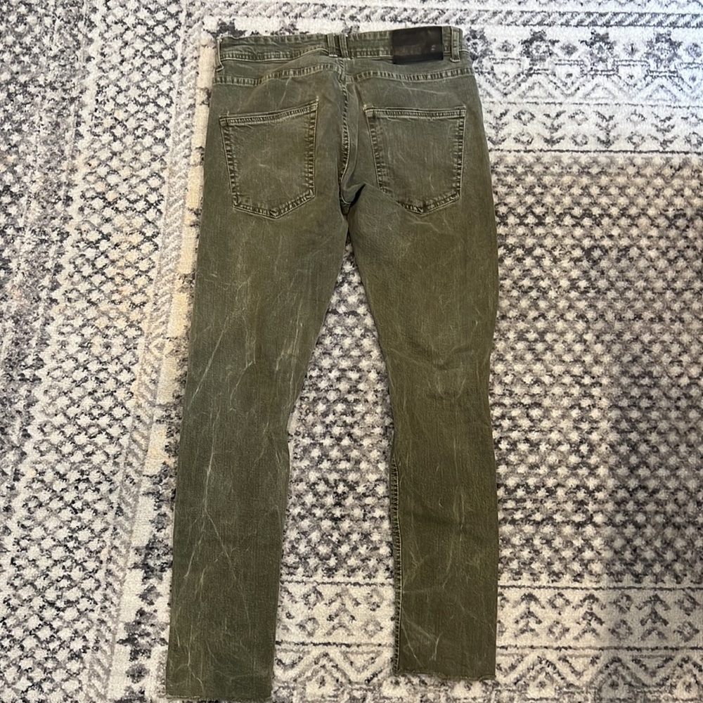 BUNDLE Zara army green & Forever 21 Men Khaki distressed denim - Picture 10 of 10